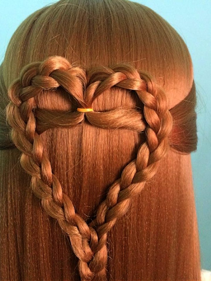 How to make a heart braid hairstyle